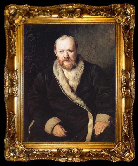 framed  Vasily Perov Portrait of the Writer Alexander Ostrovsky, ta009-2